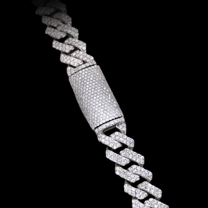 Iced out บลิงเพชรฮิปฮอปไมอามี่ขายส่งห่วงโซ่ลิงค์คิวบาเครื่องประดับ Moissanite ห่วงโซ่คิวบา - Product Image 4