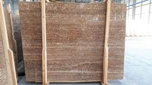 Dalles de travertin brun jaune Cem Marble de 2 cm d'épaisseur, modèles variés, finition polie, découpe sur mesure, design moderne, utilisation au sol des hôtels, origine Denizli - Product Image 5