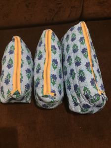 Good Quality Block Printed Cotton 3 Pcs Toiletry <b>Bag</b> Womens <b>Make</b> <b>up</b> Pouch Multipurpose Use Waterproof <b>Bag</b> - Product Image 2