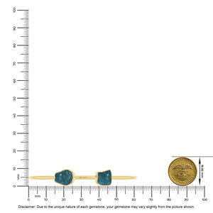 Pulsera de Apatita Paraiba Chapada en Oro de 18K de Primera Calidad con Recubrimiento Electrolítico, Piedra Natural Tallada a Mano, Joyería Hecha a Mano, Cristal Natural, Regalo Curativo - Product Image 3