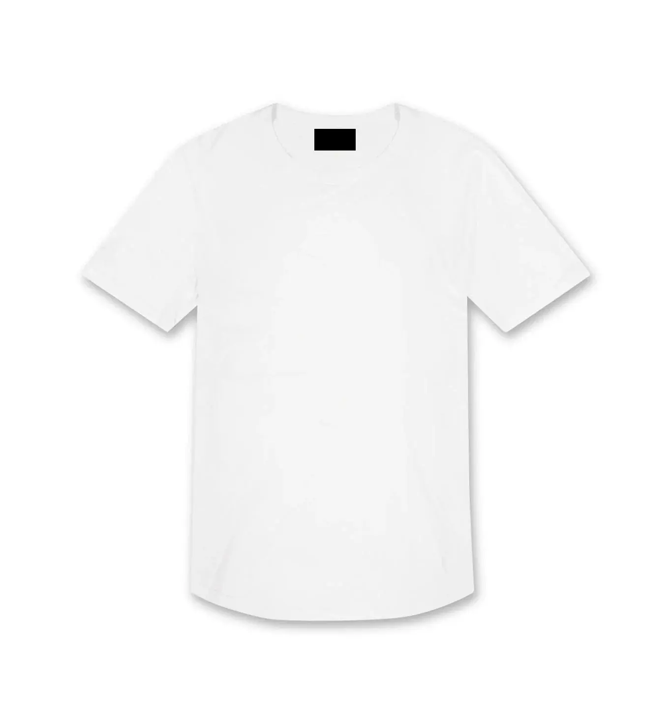 Camiseta personalizada 100% de algodón para hombre, camiseta lisa blanca con cuello redondo, venta al por mayor