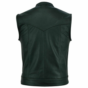 Men's High Quality Waterproof Leather Vest Custom Style Breathable and Stylish for Winter Outdoor Activities with Oem Service - Product Image 3