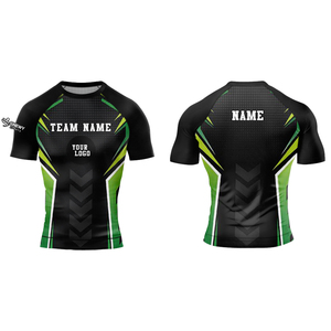 เสื้อแรชการ์ดแบบปรับแต่งได้สำหรับฟิตเนสแขนสั้น - Product Image 4