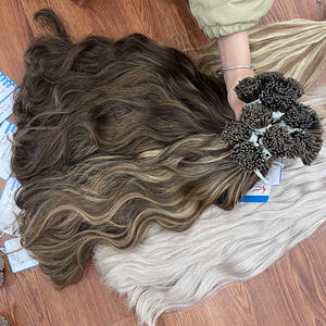 Extensions de cheveux vietnamiens Remy de qualité supérieure, pointes en kératine, ondulation naturelle, douces, lisses, longue durée, couleur piano - Product Image 6