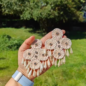 Broderie Perles Boucles D'oreilles Bijoux Mode Personnalité Broderie Boucles D'oreilles pour Filles Cadeaux Fête Porter Bas Prix par MD artisanat - Product Image 1