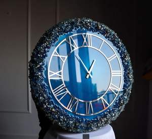 STATEMENT Epoxy Resin Wall Clock Epoxy Resin Living Room best qulatiye Furniture <b>Home</b> <b>Decor</b> Wall Clock Customized best - Product Image 5