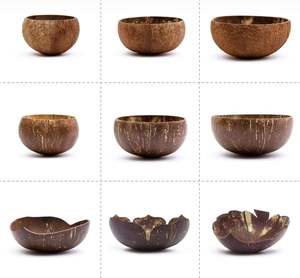 Tazón de Cáscara de Coco Pulida, Material de Cáscara de Coco para Comer, Vajilla Decorativa de Vietnam, Tazón de Cáscara de Coco para Niños - Product Image 5