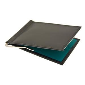 Portefeuille pince à billets en cuir de couleur noire avec logo personnalisé - Product Image 1