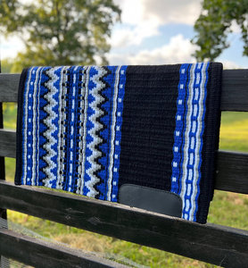 Western Show Horse Saddle Blanket Diseño de Nueva Zelanda Manta de sillín de lana hecha a mano Top Wool Saddle Pad Size - Product Image 5