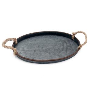 Bandeja de servicio de metal de hierro galvanizado de forma redonda Utensilios de cocina para el hogar de la mejor calidad Bandeja de comida Multi usado de alta calidad. - Product Image 2