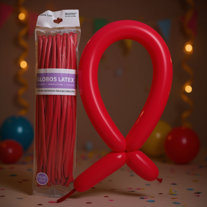 Ballons en latex Decotex 260S Rouge, lot de 50, pour décoration - Product Image 3