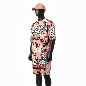 ชุดเสื้อยืดและกางเกงขาสั้นผู้ชาย ผ้าโพลีเอสเตอร์ 180 GSM น้ำหนักเบา พิมพ์ลายแบบซับลิเมชั่น รับสกรีนโลโก้ ชุดออกกำลังกายผู้ชาย - Product Image 4