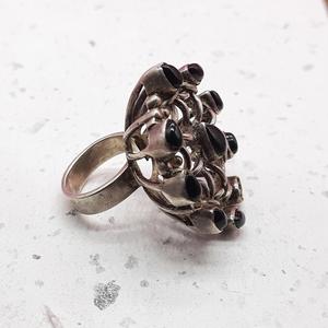 Anillo de Plata de Ley 925 Vintage estilo bohemio hecho a mano con diamante de ónix negro para fiesta de boda joyería al por mayor - Product Image 3