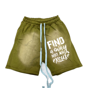 Nuevos pantalones cortos personalizados de tela cómodos para hombres con sol desteñido con cordón de serigrafía, pantalones cortos para hombres a buen precio - Product Image 2