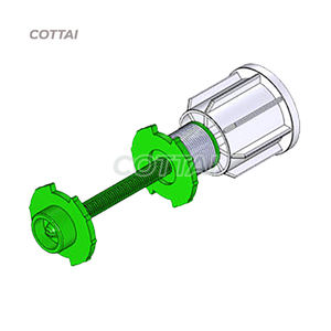 Persianas enrollables de plástico inalámbricas de 38mm Tapón de elevación de resorte Estilo de diseño francés Persianas horizontales Aplicación de sombra de ventana - Product Image 1
