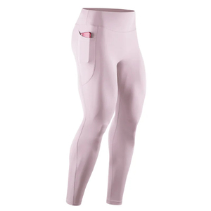 High Waist Full Length <b>Leggings</b> With <b>Pockets</b> Solid Color Sporty Women's Yoga Pants Stretch Breathable Comfortable Seamless - Product Image 1