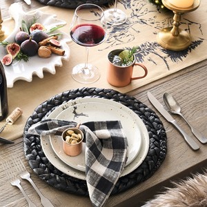 Black water hyacinth charger plates <b>dining</b> <b>table</b> decoration handmade weaving <b>placemat</b> plate mat - Product Image 5