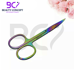 Produit antidérapant durable Poignée multicolore Conception personnalisée Ciseaux à ongles à cuticules en acier inoxydable imprimés à la main - Product Image 3