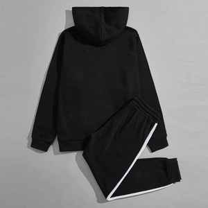 Vente en gros de vêtements de rue personnalisés OEM de haute qualité ensembles de survêtements d'hiver pour hommes/survêtements décontractés à blocs de couleurs deux pièces pour hommes - Product Image 2