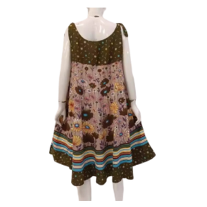 Combinaison d'été grande taille pour femmes robe sans manches en rayonne confortable pour vêtements de nuit tenue quotidienne fermeture à la taille élastique douce en vente - Product Image 3