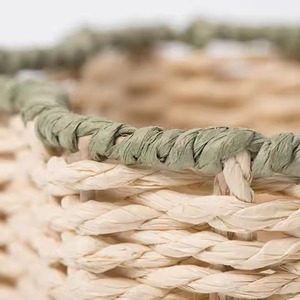 Elegantes cestas de almacenamiento de vieiras sostenibles hechas de papel natural en Vietnam Elegancia y asequibilidad - Product Image 4