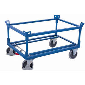 Estructura Industrial Variofit de Cuatro Ruedas con 2 Marcos Esquineros, Capacidad de Carga de 500 Kg, Neumáticos de Goma Termoplástica Ea - Product Image 1