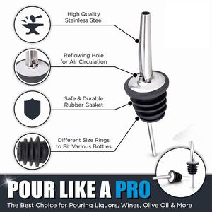 <b>Top</b> Selling Stainless Steel Food Grade Peg Measure and Bottle Stopper (<b>Silver</b>) -Sets of 2 - Product Image 6