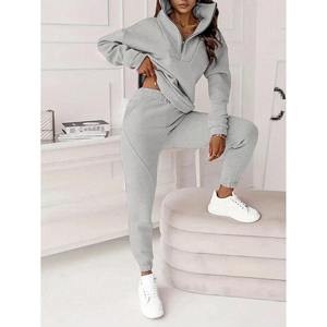 Conjunto Deportivo Cargo Marrón Personalizado para Mujer, Sudadera con Capucha Extra Grande, Pantalones Jogger, Felpa de Algodón, Trackstar, Marca Privada OEM - Product Image 3