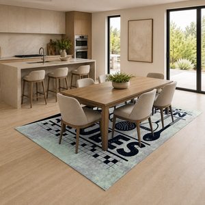 Tapis RUGS DEPOT LXDP-0779, vente en gros, gris anthracite, patchwork vintage, imprimé numérique, lavable en machine, tapis en chenille, antidérapant - Product Image 4