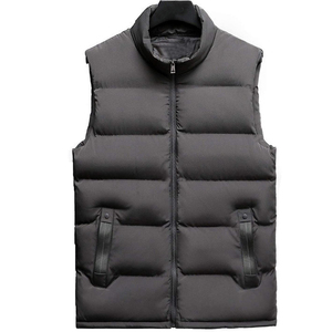 Gilet matelassé à capuche pour homme sans manches avec fermeture éclair Vestes rembourrées Manteau léger matelassé Gilet imperméable avec poches - Product Image 1