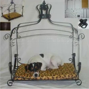 Nuevo diseño de lujo con dosel de terciopelo cama para mascotas para perros gatos hurones Rectangular cama de animales pequeños patrón sólido hecho de cartón de <span class=keywords><strong>Metal</strong></span> - Product Image 3