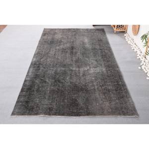 Tapis Turc Vintage Moderne Grand 5.3X10 pieds Gris Patchwork Design Laine Matériau Latex Support pour Adolescents Couloir Modèle Tapis de Chambre - Product Image 5