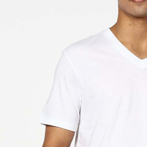 เสื้อยืดคอกลมผู้ชายแบบใหม่ สีพื้นเรียบง่าย แขนสั้น ขายส่ง เสื้อยืดคอกลมผู้ชายแขนสั้น ผ้าฝ้าย 100% - Product Image 6