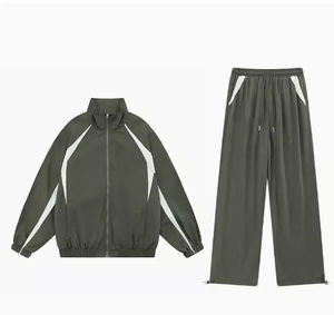 Ensemble pantalon et veste coupe-vent en nylon pour homme de haute qualité 2026, logo personnalisé, respirant, motif uni, taille plus, imprimé pour l'été - Product Image 1