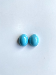 Cabochons turquoise d'Arizona de 60,24 carats, paire de 2 pièces, pierres précieuses naturelles pour la fabrication de bijoux fins - Product Image 4