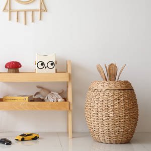 Cestas hechas a mano de ratán en forma de piña para habitación de bebé, muebles para niños, dormitorio, decoración del hogar - Product Image 2