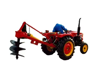 Landbouwmachines Gereedschap Een Boerderij Pit Digger Gebruikt Met Een Tractor Gat Digger
