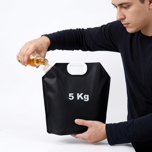 Pochette souple Rinpac personnalisée imprimée numériquement de 5 L avec bec verseur et poignée, emballage liquide robuste et étanche pour bière - Product Image 3