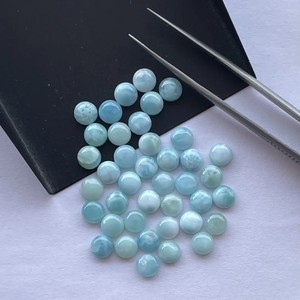 4mm Natural <b>Larimar</b> Round Flatback Loose Calibrated Cabochon Supplier Bulk Deal at Wholesale Price Buy Online Shop Alibaba India - Product Image 1