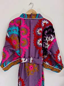 เสื้อคลุมกิโมโนพิมพ์ลายแบบแขนถูกบล็อก,ชุดคลุมทั้งตัวสำหรับสตรีชุดคลุมอาบน้ำเพื่อนเจ้าสาวปักลายชุดคลุมงานแต่งชุดคลุมอาบน้ำระบายอากาศได้ดี - Product Image 6