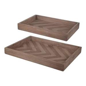 Plateau de service en bois de manguier naturel fait à la main Rectangle antidérapant plateau/support en bois personnalisé Design décoratif élégant pour mariage - Product Image 3