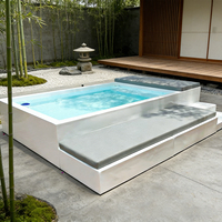 Piscina con Sofá, Piscina de Fibra de Vidrio Resistente a la Corrosión y a los Rayos UV, Piscina Confortable para el Hogar, Familia y Jardín