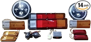 ชุดไฟ LED ครบชุด + ไฟท้ายไฟหน้าเข้ากันได้กับ Suzuki SAMURAI Sierra Jimny - Product Image 1