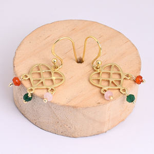 925 Sterling Silver <b>Drop</b> <b>Earrings</b> with Gemstone Beads <b>Fashion</b> Jewelry Accessory - Product Image 4