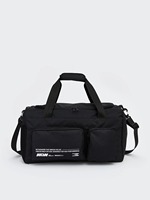 Tas Duffel Gym Unisex Bahan Nylon dengan Ritsleting, Logo Custom, untuk Perjalanan, Fitness, Training, Private Label, Produsen OEM ODM