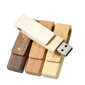 Memoria USB de Madera de 256 GB con Diseño Giratorio de Bambú |   Almacenamiento Ecológico para el Trabajo y Regalos - Product Image 1