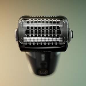 Lame de rasoir de rechange en acier inoxydable SkinSafe pour homme, tondeuse rechargeable avec 2 peignes de réglage de longueur pour le rasage du visage - Product Image 4