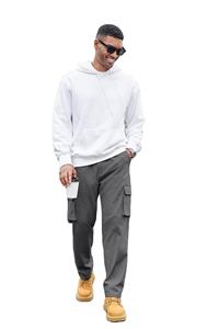 กางเกงยีนส์ผู้ชายคุณภาพสูง ขายส่ง ลายพิมพ์ สีพื้น ทอ ระบายอากาศได้ดี สำหรับฤดูใบไม้ผลิ ฤดูหนาว ฤดูใบไม้ร่วง ตกแต่งด้วยเข็มขัดขนสัตว์ - Product Image 4