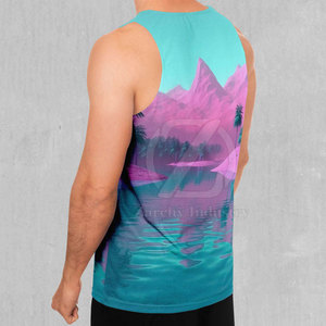 Camiseta sin Mangas de Punto Sublimado para Hombre, Informal, de Alta Calidad, Algodón/Poliéster, Ropa Deportiva, Secado Rápido, Transpirable - Product Image 4