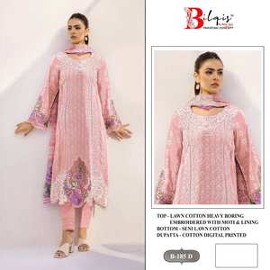 Salwar Kameez de Algodón para Mujer, Marca Bilqis, Bordado, Estilo Pakistaní, para Fiestas, con Forro de Moti, Precio al por Mayor, Estilo Indio-Pakistaní - Product Image 1